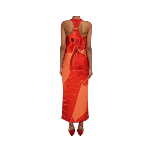 Fish Print Silk Dress