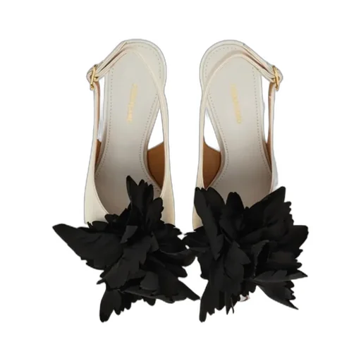 Flower Embellished Slingback
