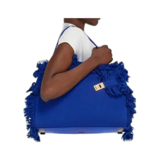 Fringed Hug Soft Shoulder Bag
