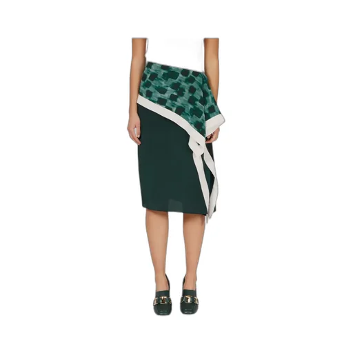 Asymmetric Skirt With Peplum Detail