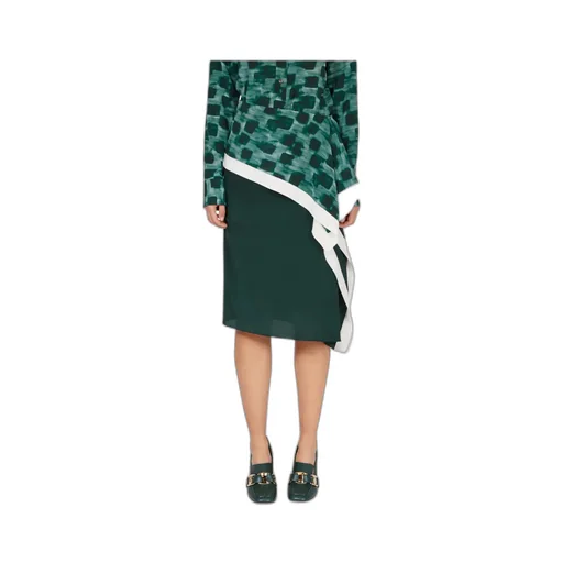Asymmetric Skirt With Peplum Detail