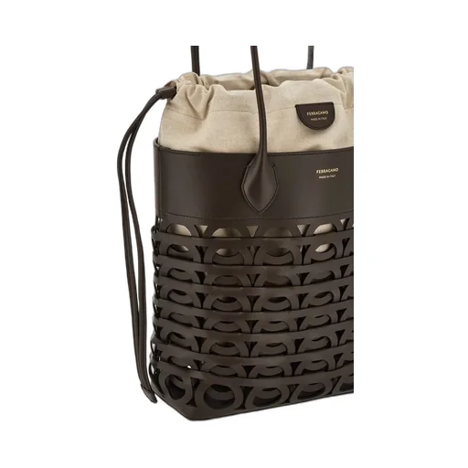Small Gancini Drawstring Tote Bag