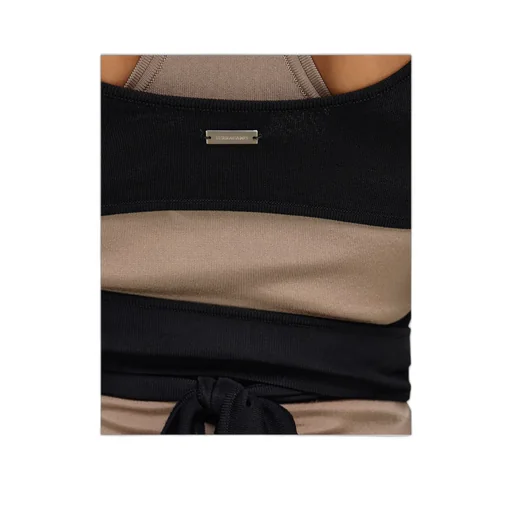 Wrap Front Long Sleeve Top