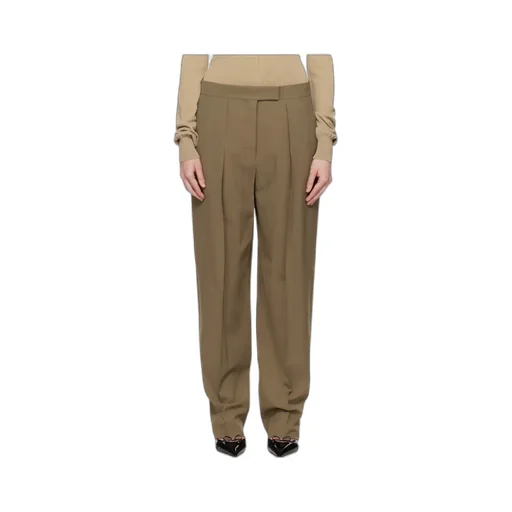 Trousers With Inverted Pleat