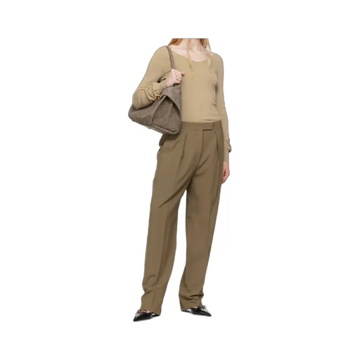 Trousers With Inverted Pleat