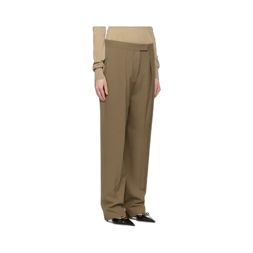 Trousers With Inverted Pleat