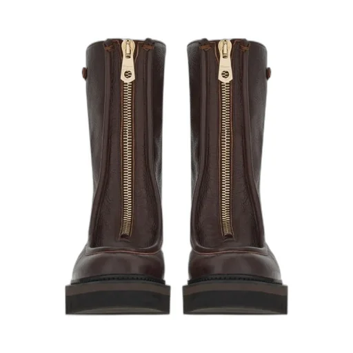 Gancini Plaque Ankle Boots