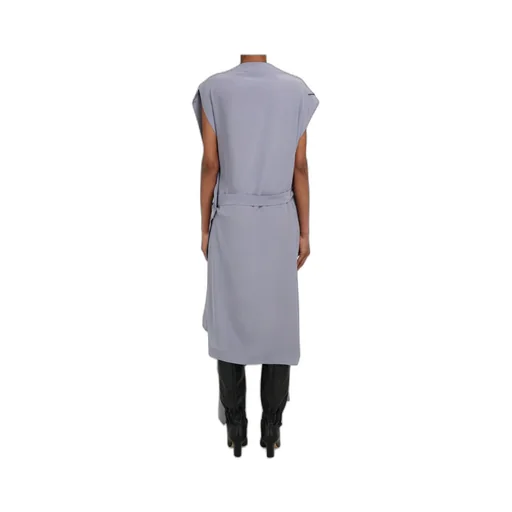 Draped Dress With Gancio Eyelet Detail