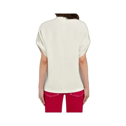 Crew Neck T-Shirt With Turned Up Sleeve