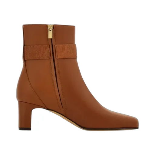 Gancini Ornament Mid Heel Ankle Boot