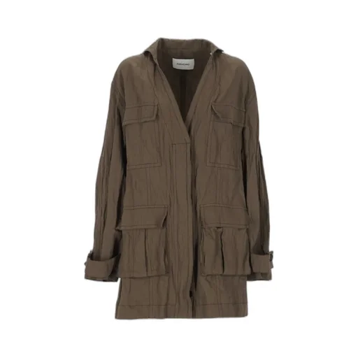 Pocket Detailed Belted Coat