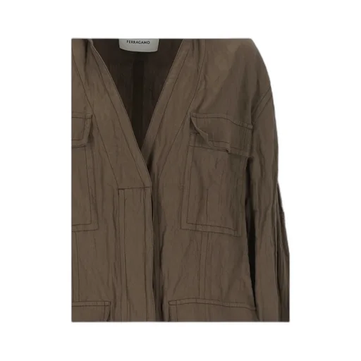 Pocket Detailed Belted Coat