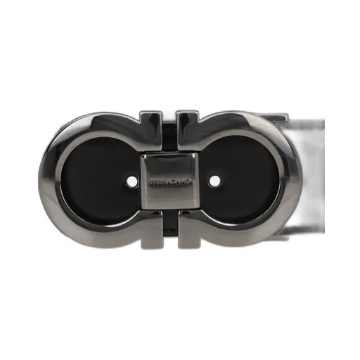 Gancini Smooth Leather Reversible Belt