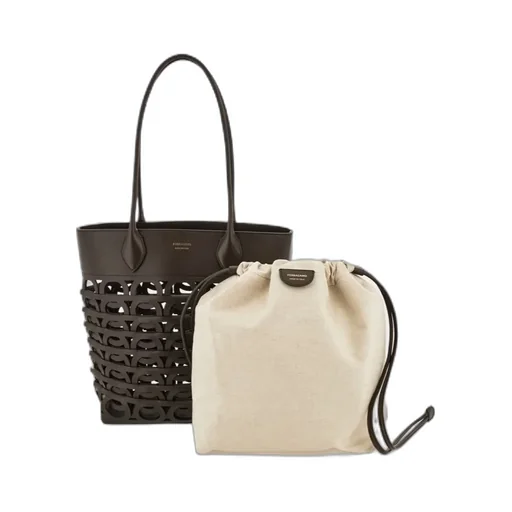 Small Gancini Drawstring Tote Bag