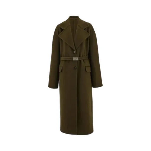 Single-Breasted Belted Coat