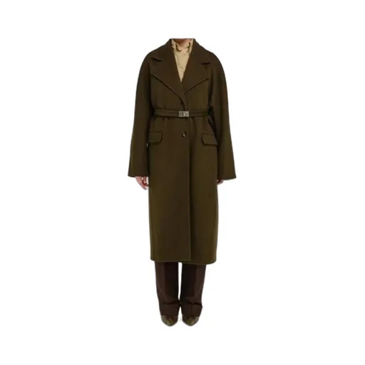 Single-Breasted Belted Coat