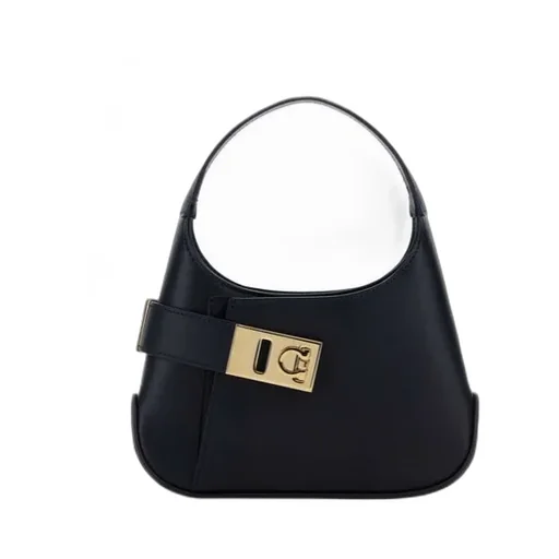 Logo Plaque Gancini Buckled Hobo Bag