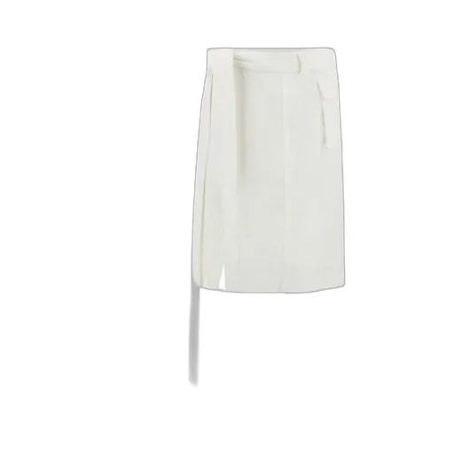 Self-Tied Wrap Midi Skirt