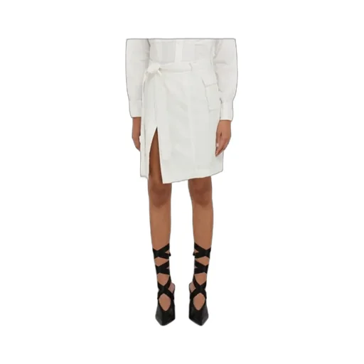 Self-Tied Wrap Midi Skirt