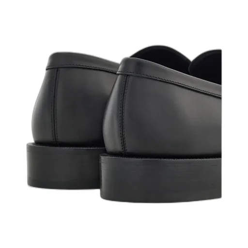 Gancini-Plaque Almond-Toe Loafers