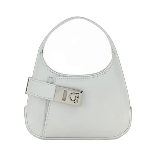 Logo Plaque Gancini Buckled Hobo Bag