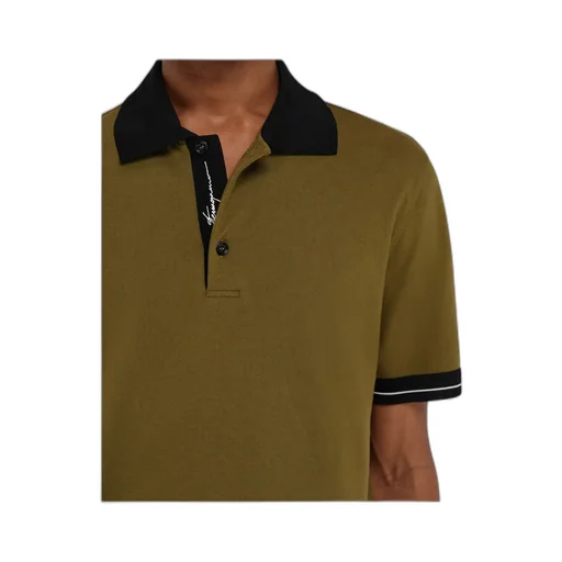 Color Block Detail Polo Shirt
