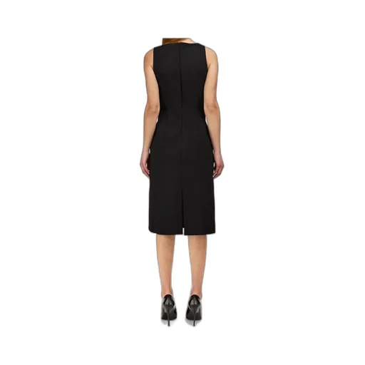 Gathered Neckline Corseted Dress