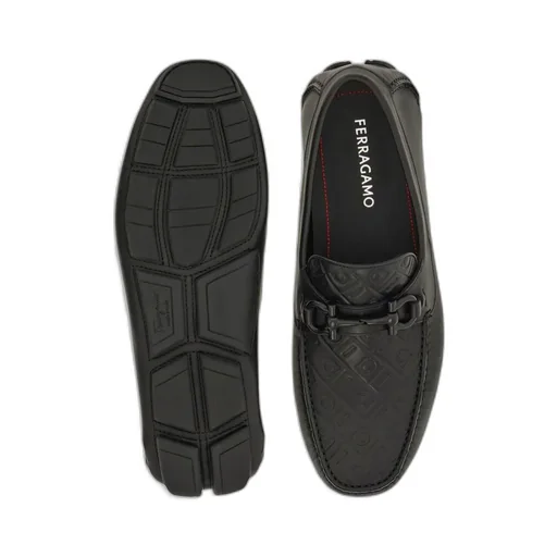 Gancini Leather Driving Shoes