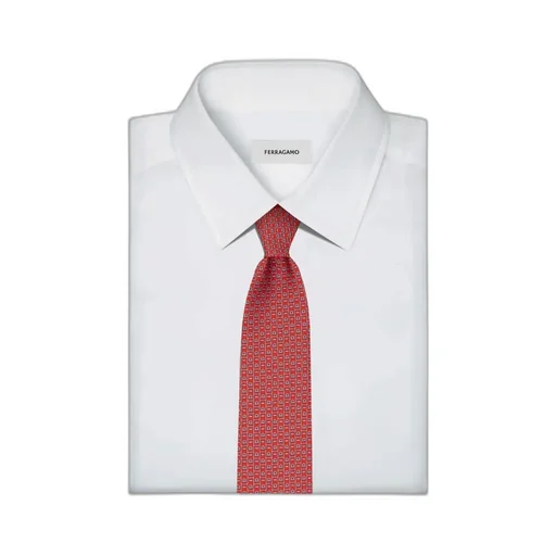 Gancini Printed Tie