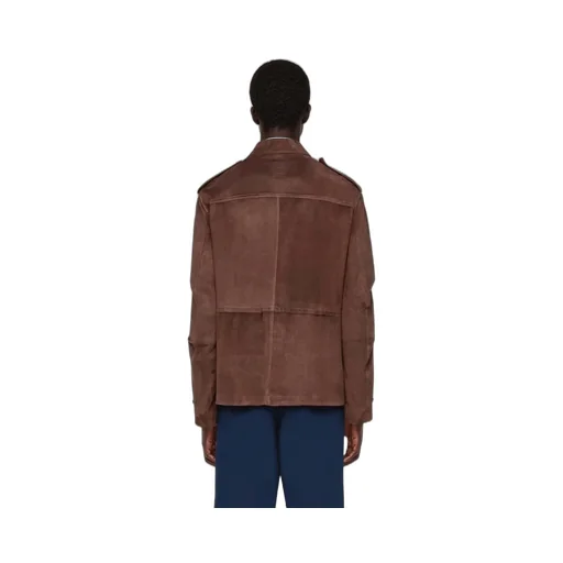 Buttoned Leather Jacket