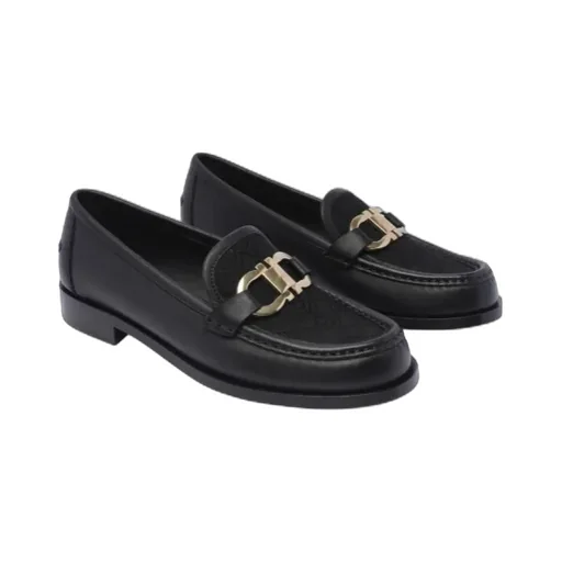 Gancini Jacquard Slip-On Loafers