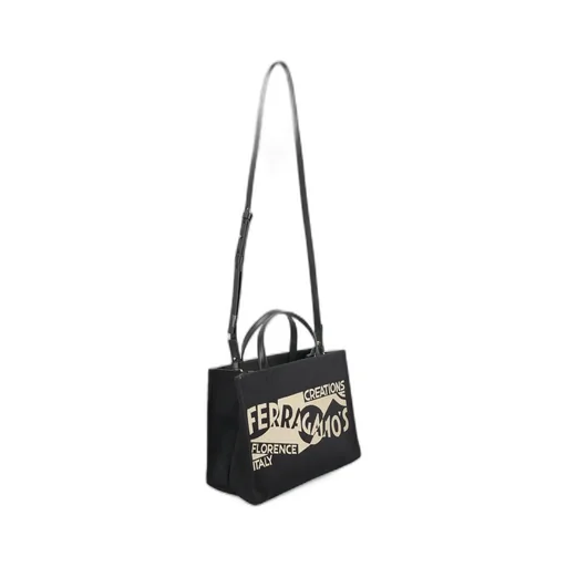 Logo-Jacquard Raffia Tote Bag