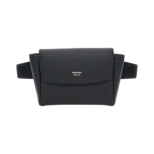 Logo-Printed Foldover-Top Belt Bag