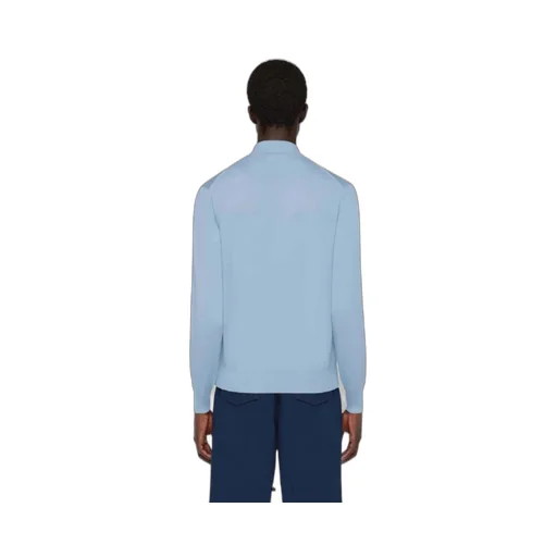 Logo-Embroidered Long-Sleeved Knitted Polo Shirt