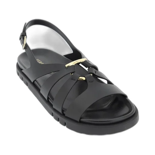 Gancini Ornament Flat Sandals