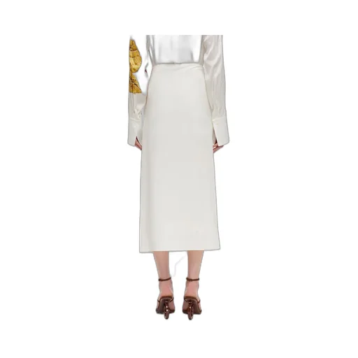 Plant Printed Asymmetrical Skirt