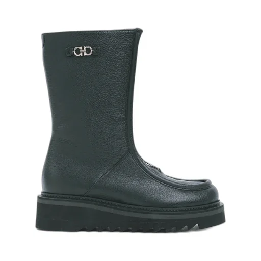 Round Head Zipper Boots