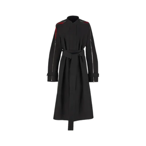 High-Neck Belted Waist Coat