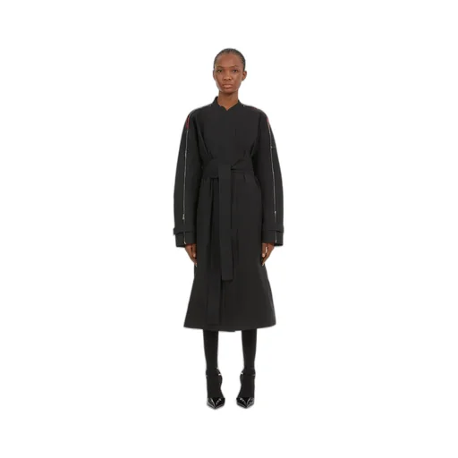 High-Neck Belted Waist Coat