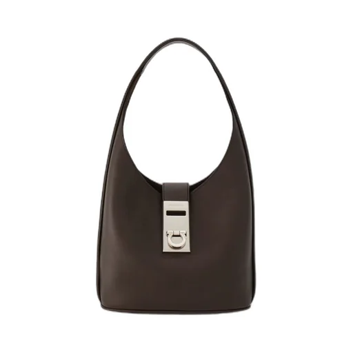 Logo Engraved Shoulder Bag