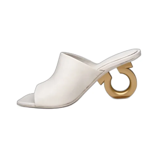 Square High-Heeled Sandals