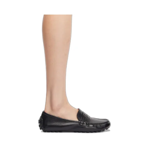 Logo Embossed Slip-On Loafers