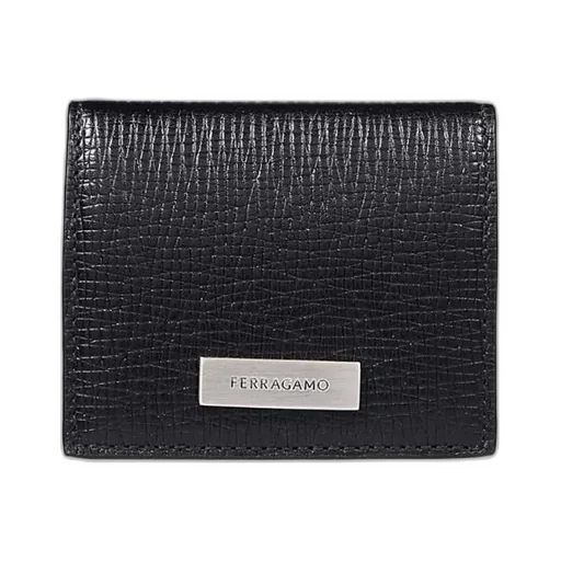 Logo Plaque Snaped Wallet