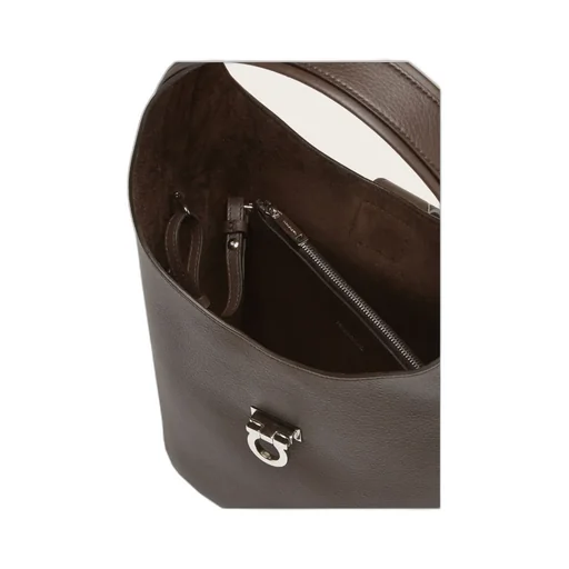 Logo Engraved Shoulder Bag