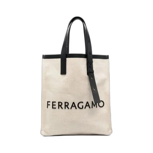 Logo Patch Top Handle Tote Bag
