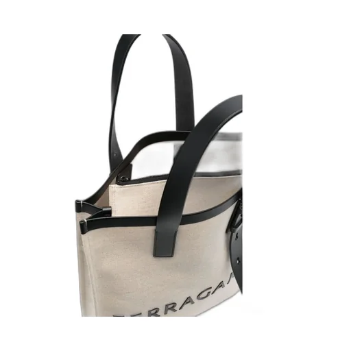 Logo Patch Top Handle Tote Bag