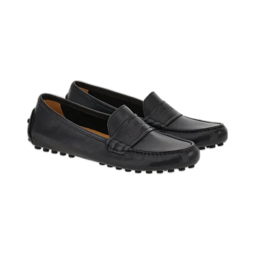 Logo Embossed Slip-On Loafers