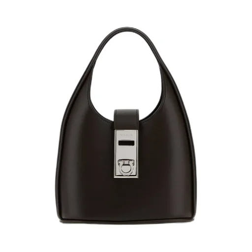 Gancini-Buckle Logo-Engraved Mini Hobo Bag
