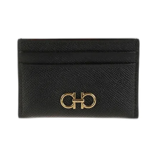 Gancini Embossed Leather Cardholder
