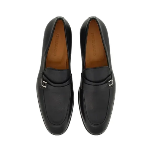 Gancini Plaque Slip-On Loafers